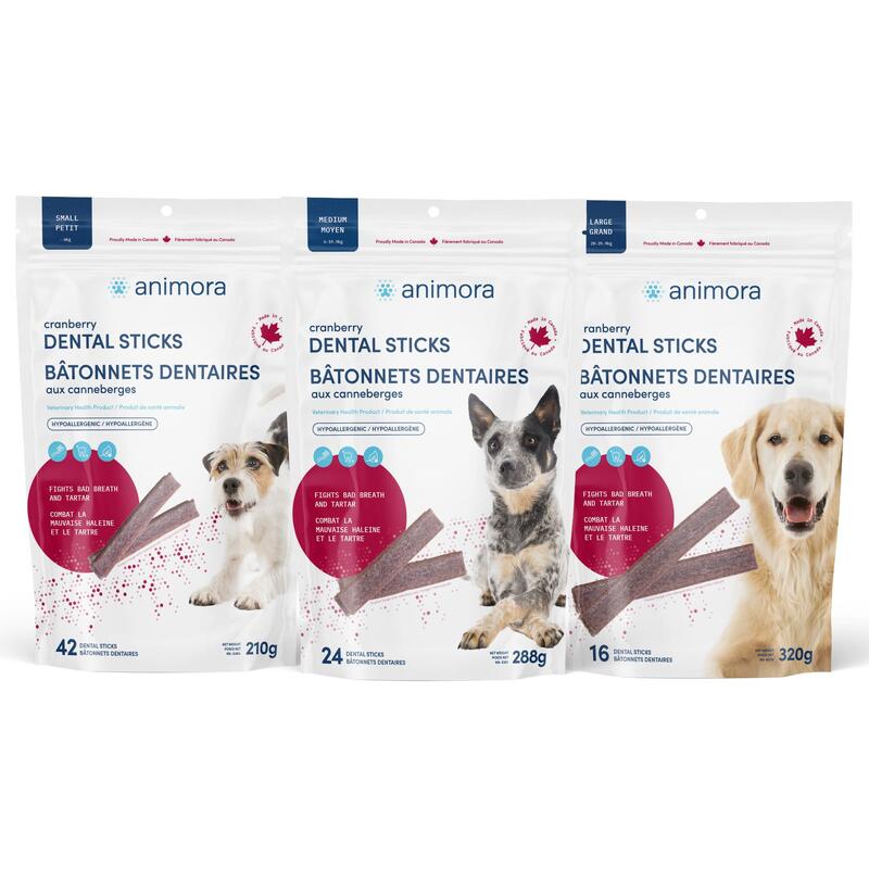 Bâtonnets dentaires aux canneberges pour chiens